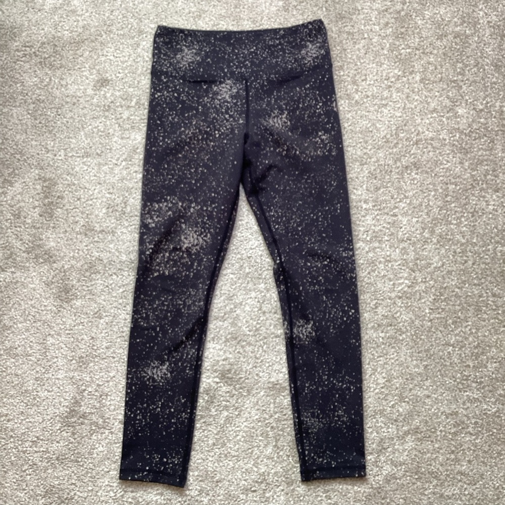 ZYIA REFLECTIVE LNT PATTERN 7/8 Leggings Tights Pants Black - Picture 4 of 9